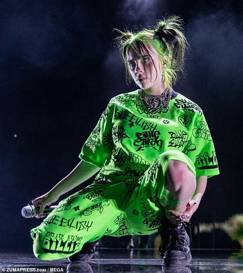 billie eilish skimpy|Billie Eilish makes the rare move of showing off her chest